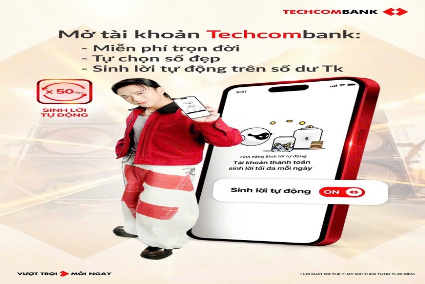 Techcombank đang triển khai Chương trình mở tài khoản số đẹp miễn phí cho CBGV và người học trường ĐH KTCN